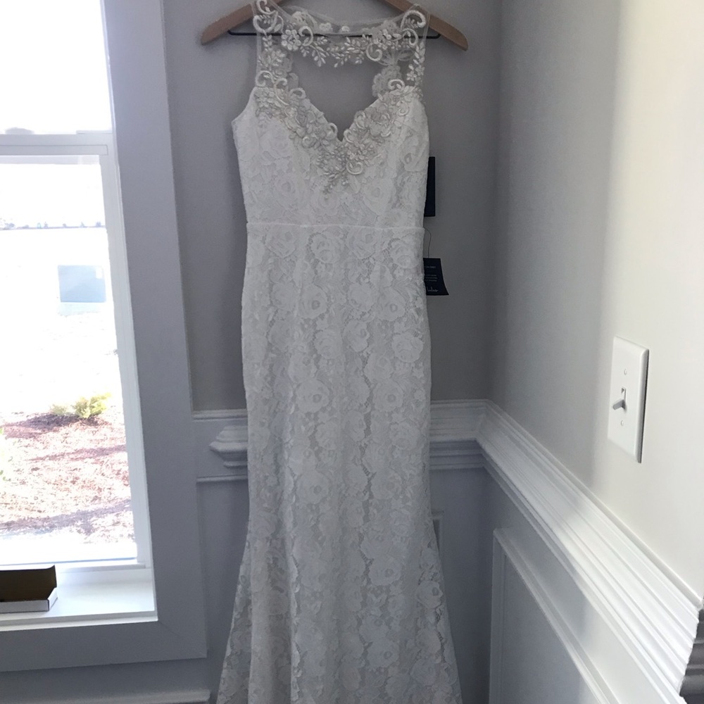 White floor length dress